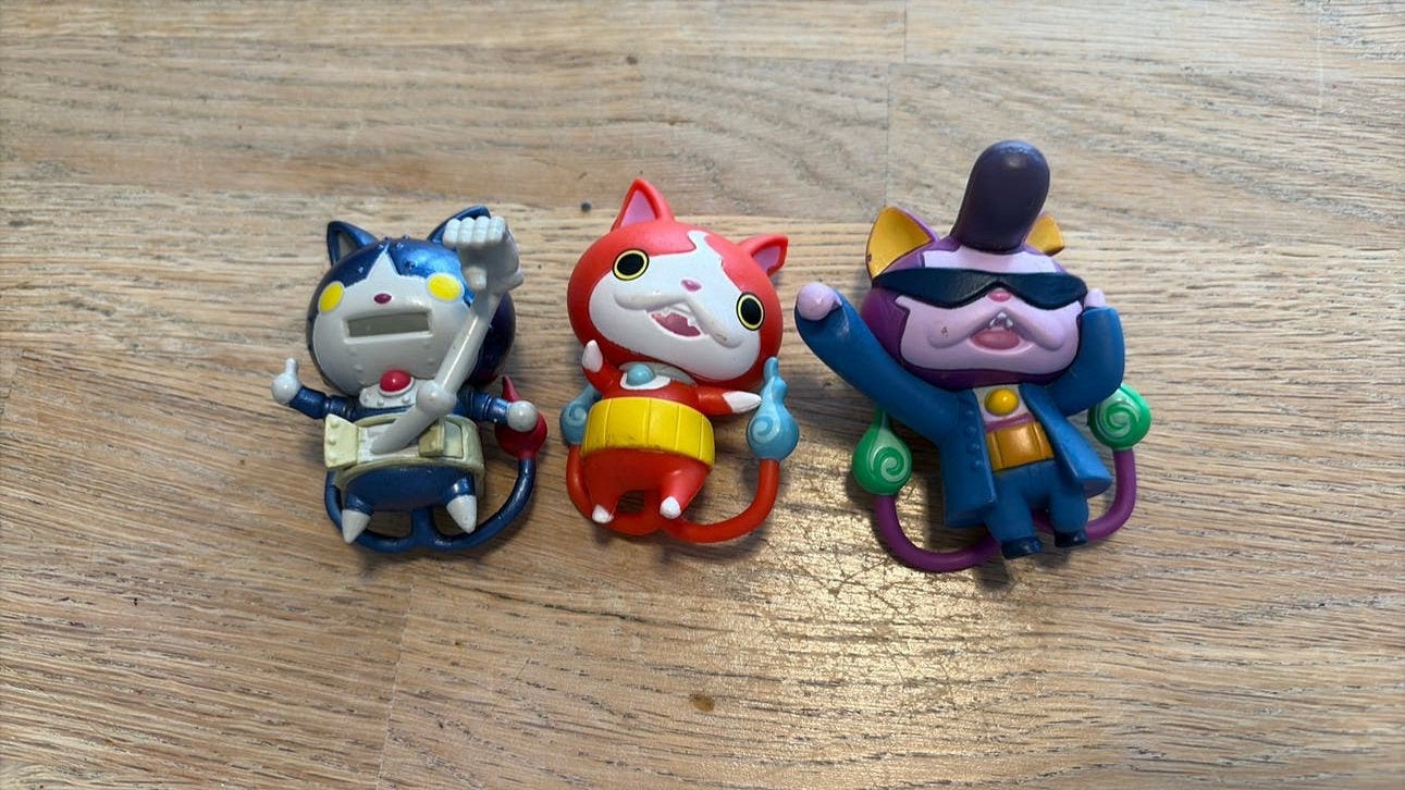 Originele Yo-Kai Watch 2015 vinyl figuurtjes set van 3, Ophalen of Verzenden, Zo goed als nieuw