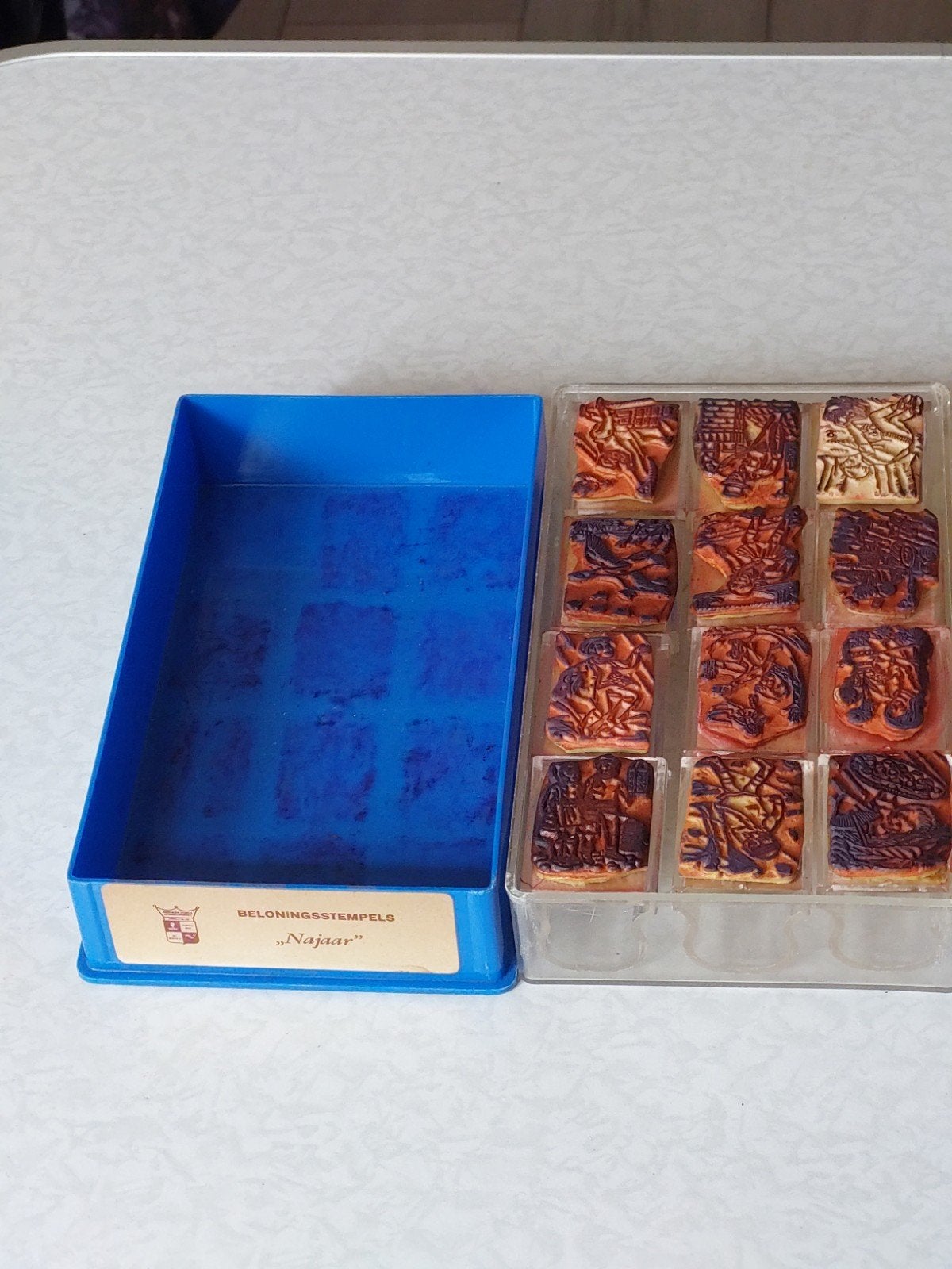 Vintage beloningsstempels, herfst en najaar, 12 stuks, Ophalen of Verzenden, Gebruikt, Overige typen