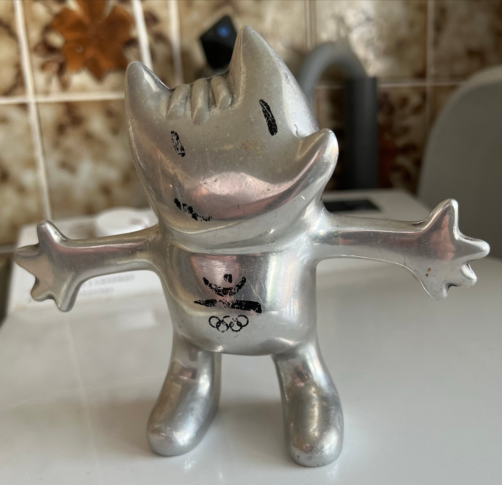 Original Vintage Cobi Mascotte Barcelona 1992 - Aluminium, Ophalen of Verzenden, Gebruikt