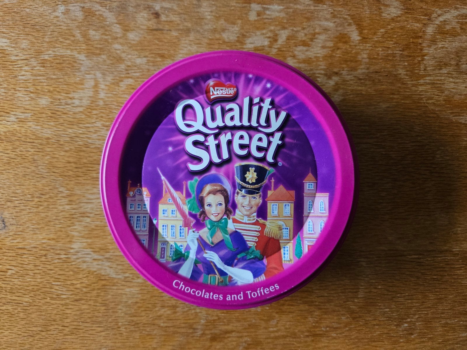Ronde Quality Street blik, Ophalen of Verzenden, Gebruikt, Overige, Overige merken