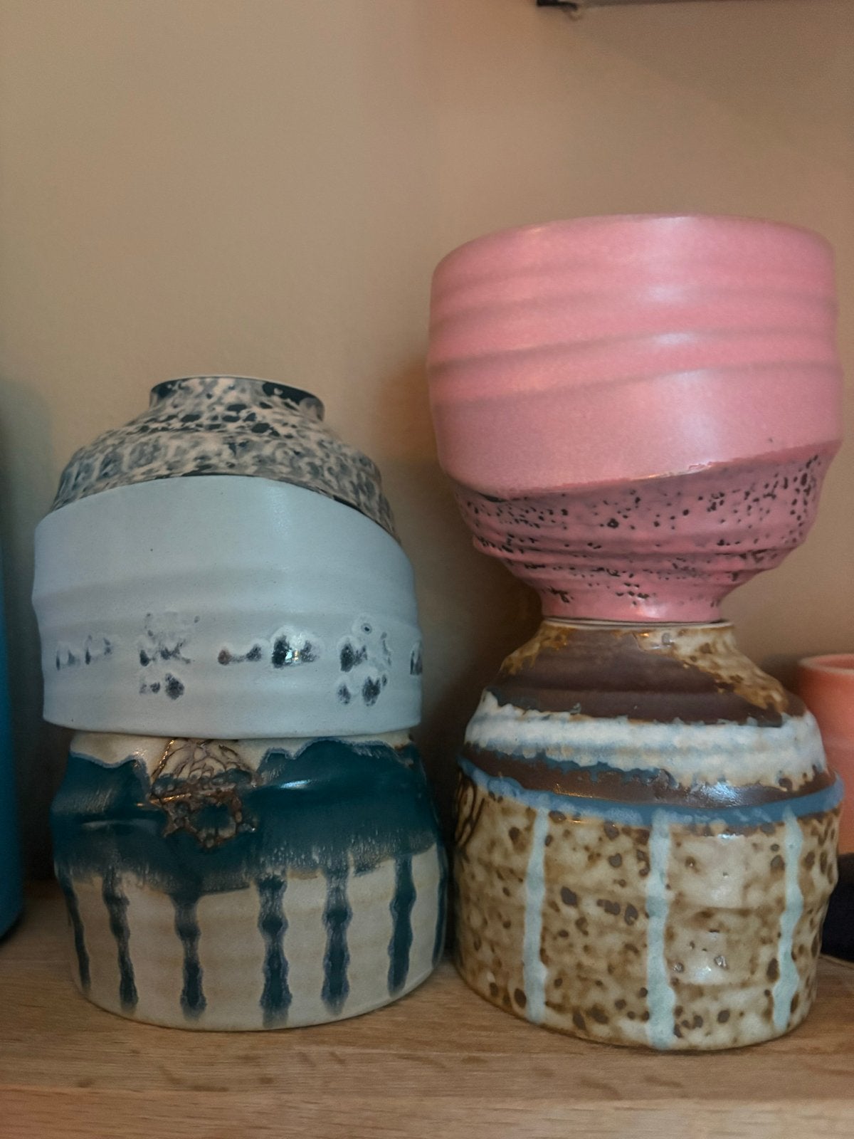 Hkliving artist ceramics 8cm 4 x kopjes, Keramiek, Nieuw, Ophalen of Verzenden, Overige stijlen