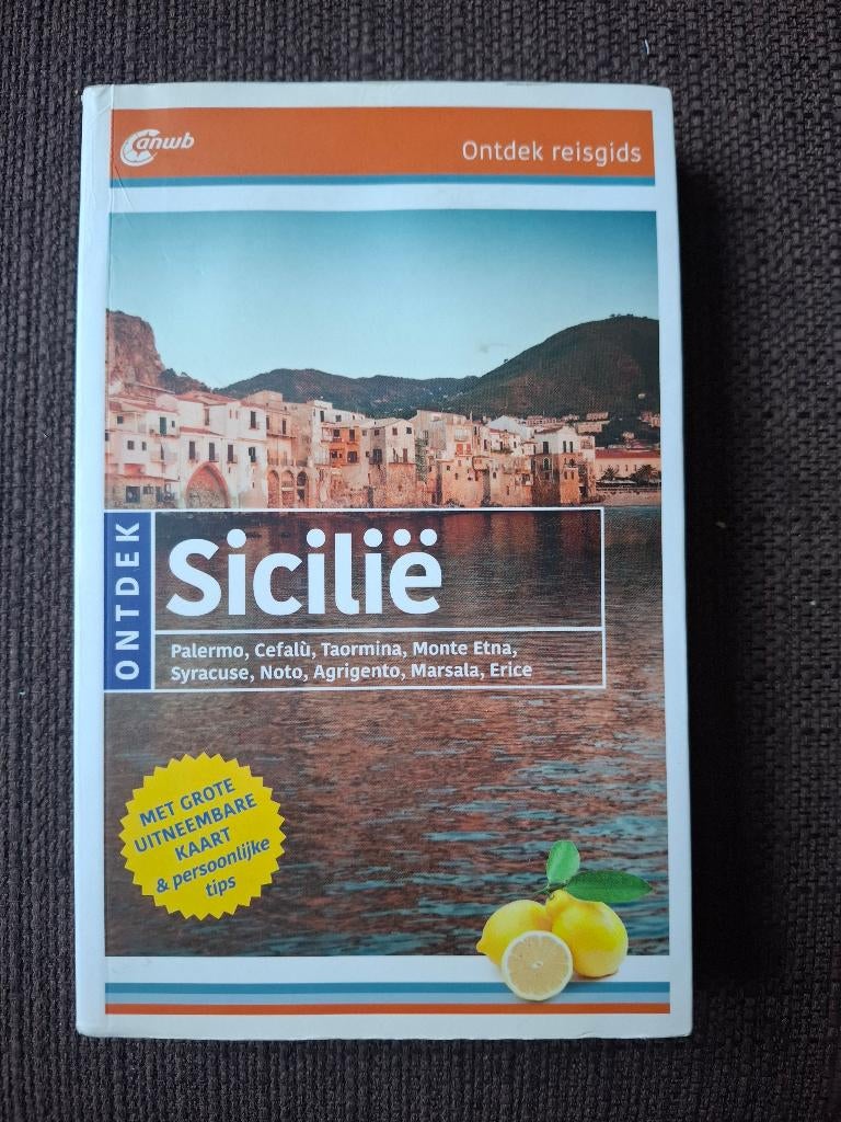 ANWB ontdek reisgids Sicilië + kaart, Boeken, Gelezen, Europa, Ophalen of Verzenden, Reisgids of -boek