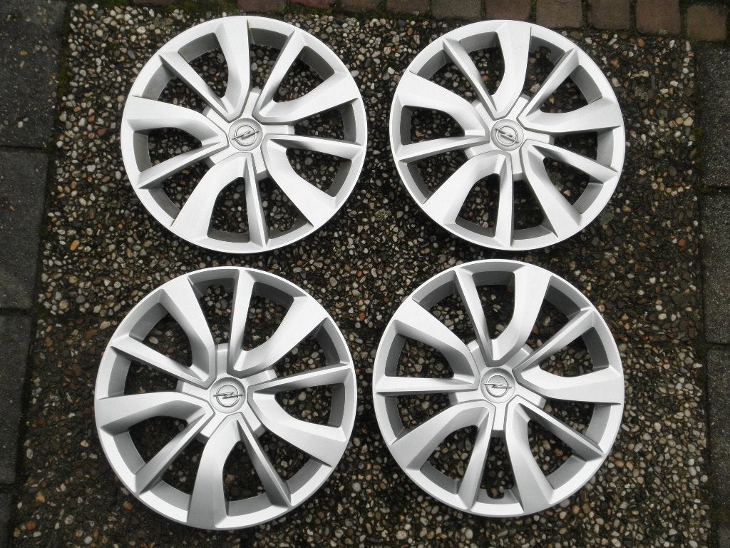 Setje originele 16 inch Opel wieldoppen izgs, Auto diversen, Wieldoppen, Ophalen of Verzenden, Gebruikt