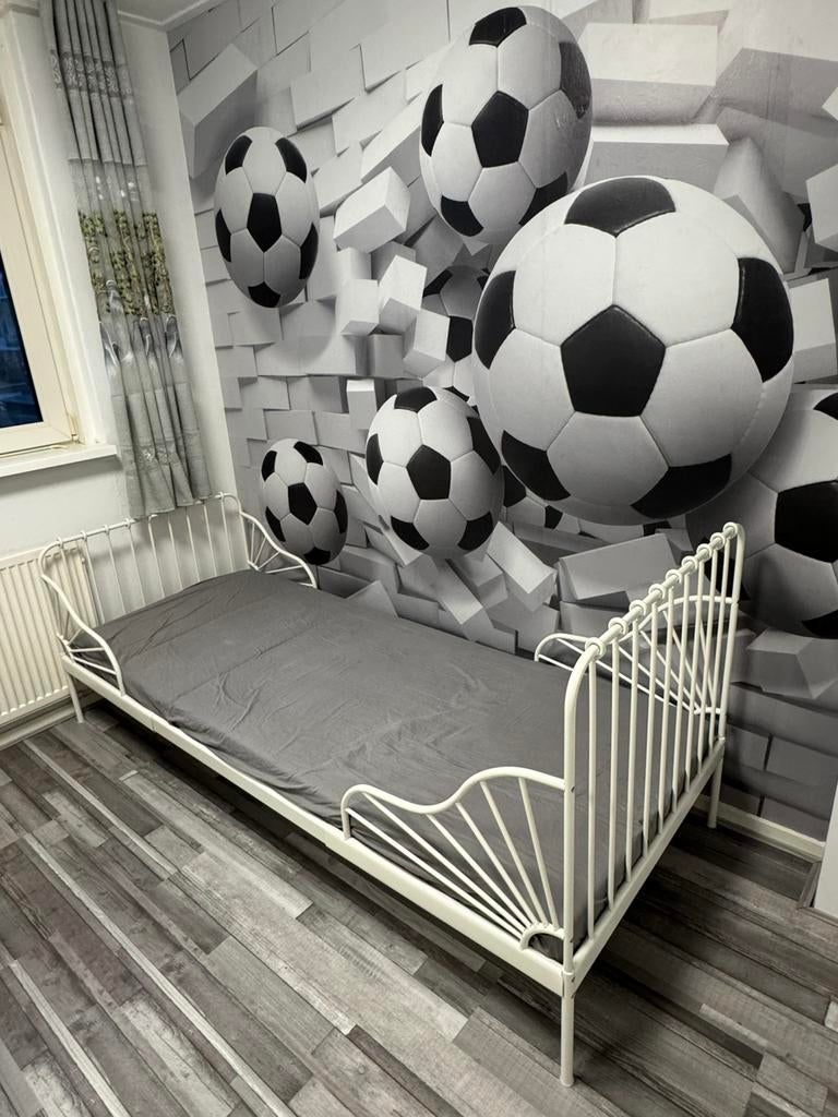 Moet weg!!!!!!! IKEA Meegroeibed + bodem - bijna nieuw!, Ophalen, 70 tot 85 cm, Zo goed als nieuw, Matras