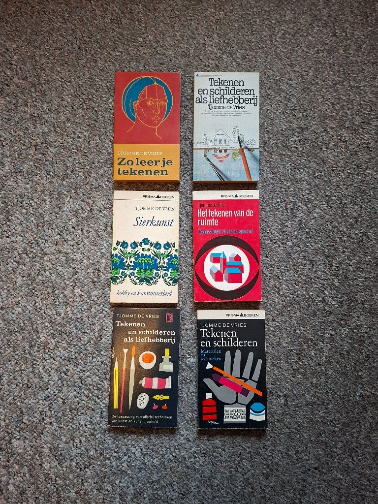 Tekenen en schilderen 6 boeken, Boeken, Verzenden, Gelezen, Tjomme de Vries
