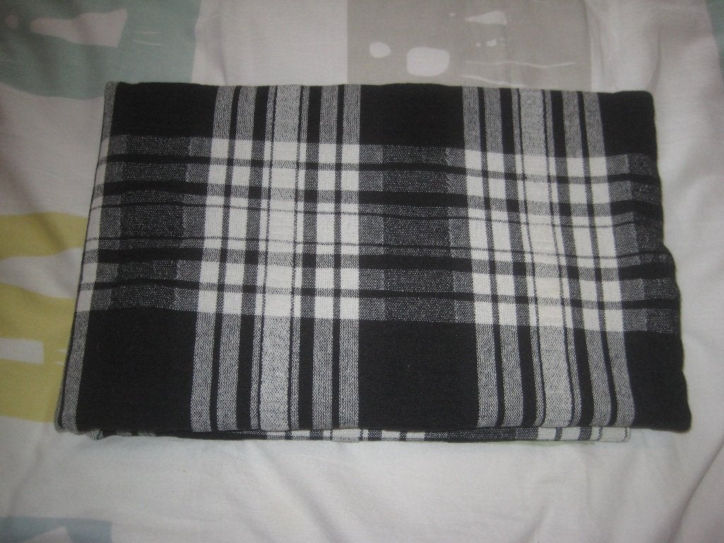 coupon zwart wit geblokt, Hobby en Vrije tijd, Stoffen en Lappen, 120 cm of meer, Zwart, Nieuw, Ophalen of Verzenden