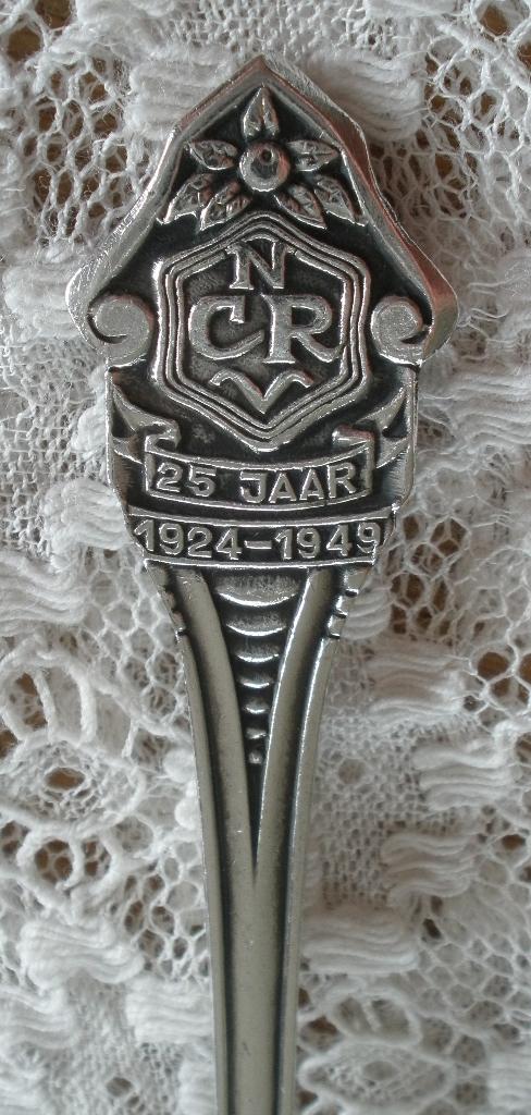 Oud verzilverd lepeltje NCRV 1924-1949 / 25 jaar, Ophalen of Verzenden