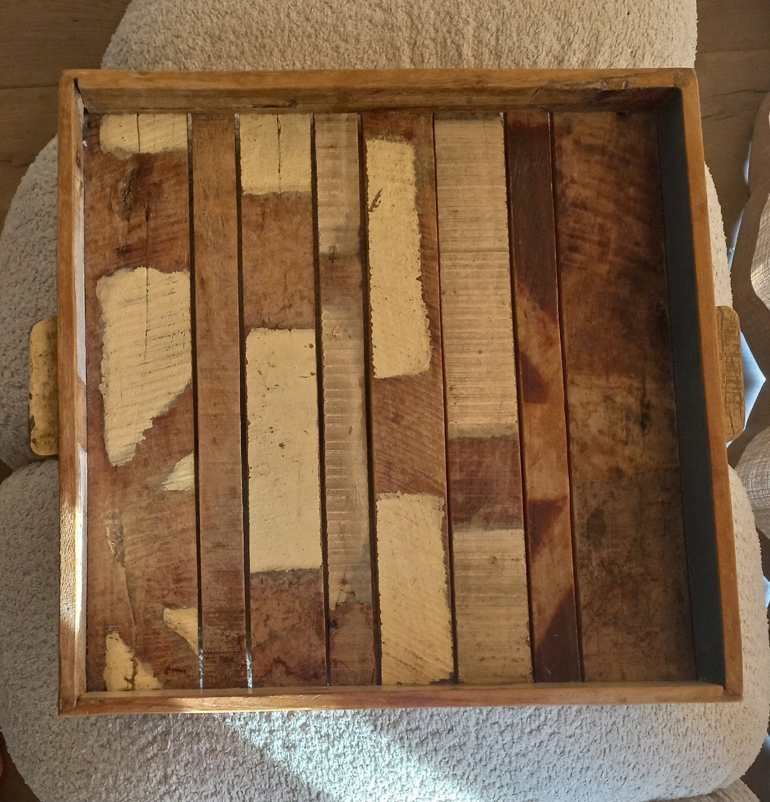 dienblad sloophout, Ophalen, Vierkant, Zo goed als nieuw, Dienblad