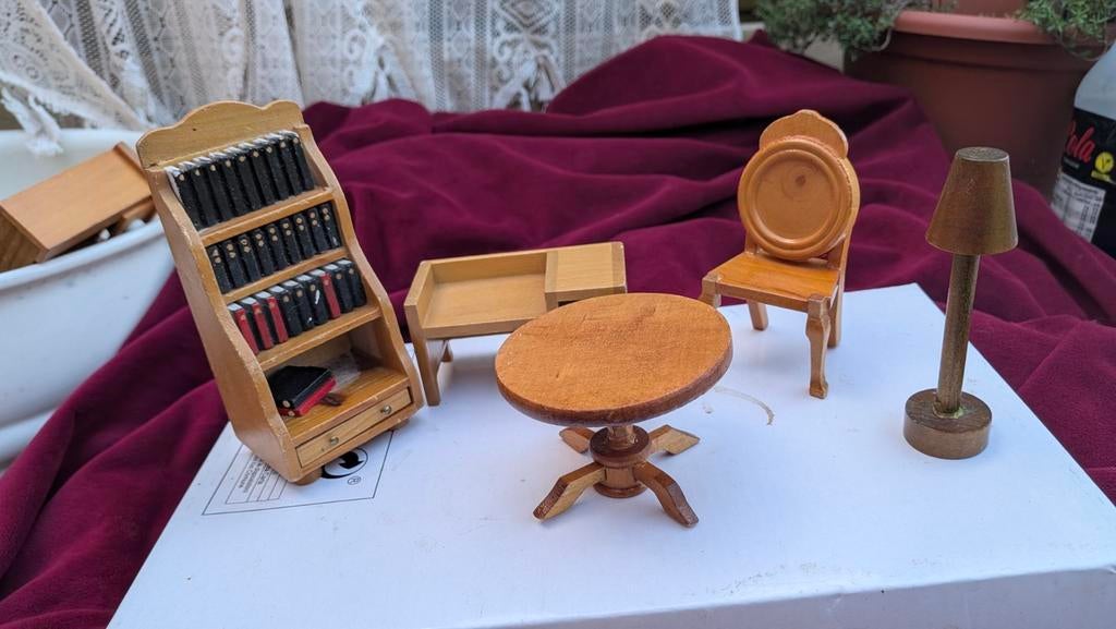 Miniatuur Houten Meubels Poppenhuis Set, Hobby en Vrije tijd, Modelbouw | Overige, Ophalen of Verzenden, Gebruikt, 1:32 tot 1:50