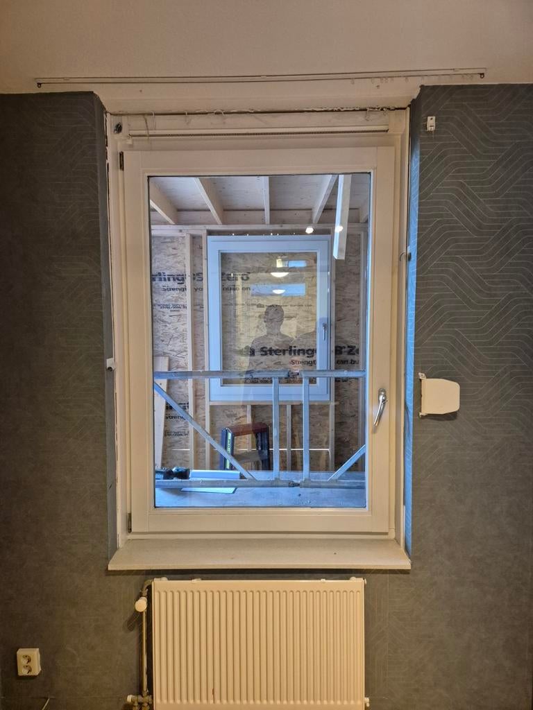 Hardhouten kozijn met draaikiepraam en HR++ glas, Ophalen of Verzenden, Gebruikt