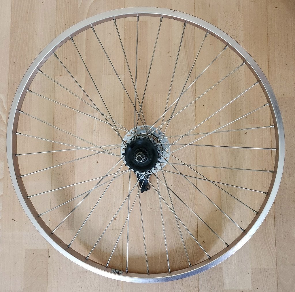 Mooi Shimano Nexus-3 achterwiel (van Cortina U4 fiets), Fietsen en Brommers, Fietsonderdelen, Wiel, Toerfiets, Ophalen of Verzenden