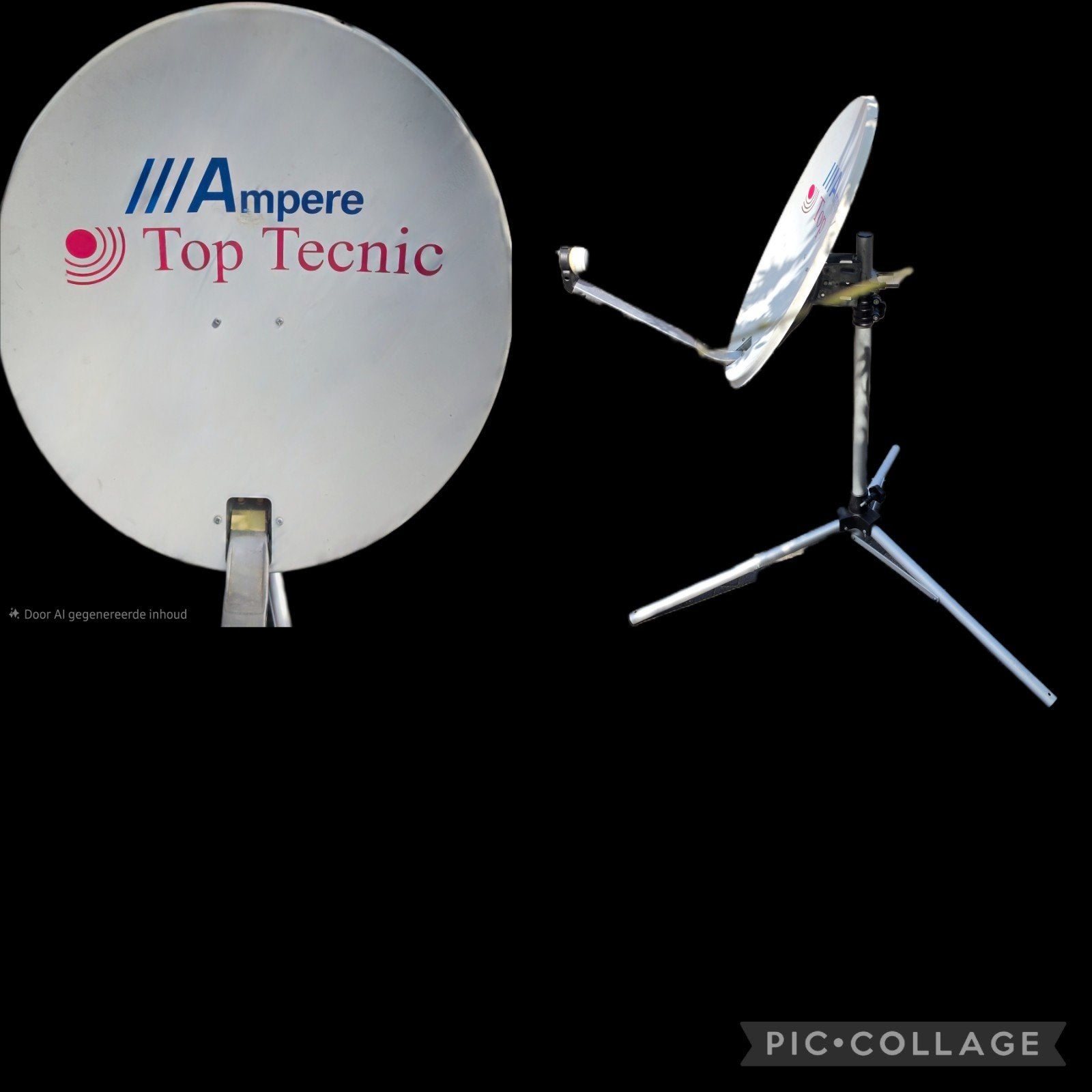 Ampere Top Tecnic schotelantenne met statief, Ophalen, Gebruikt, (Schotel)antenne, Overige merken