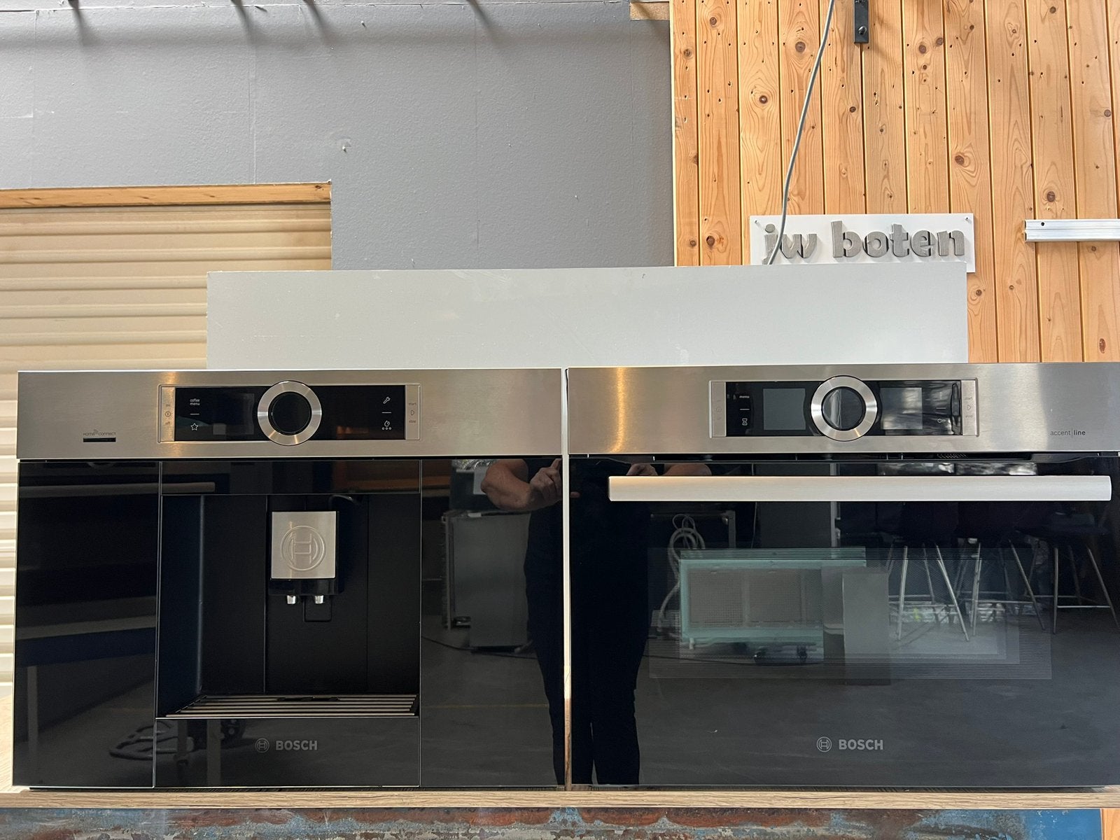 Set Bosch combi oven magnetron met bosch koffie machine., Ophalen, Zo goed als nieuw, Oven, Inbouw