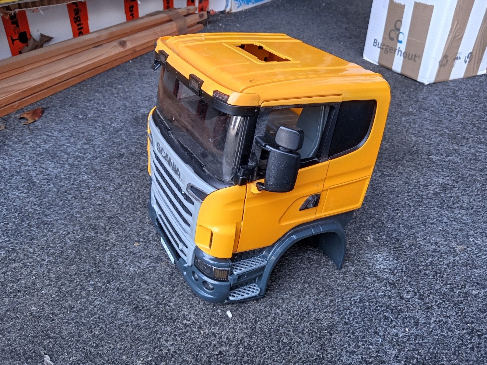 Bruder Scania cabine voor Wedico Robbe Scaleart chassis, Ophalen, Zo goed als nieuw, Schaal 1:16, Auto onroad