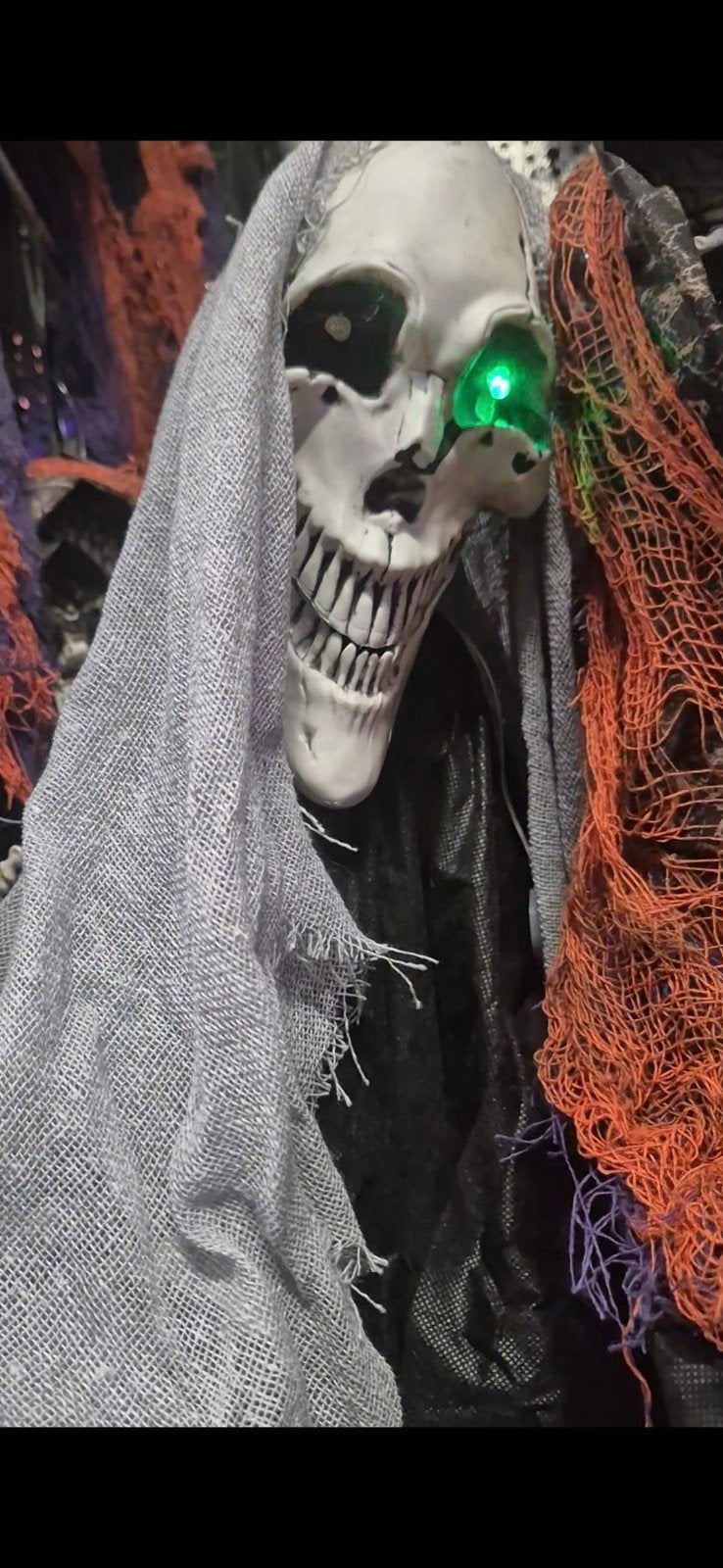 hangende lachende reaper met multi led, Ophalen of Verzenden, Nieuw, Versiering, Halloween of Griezel