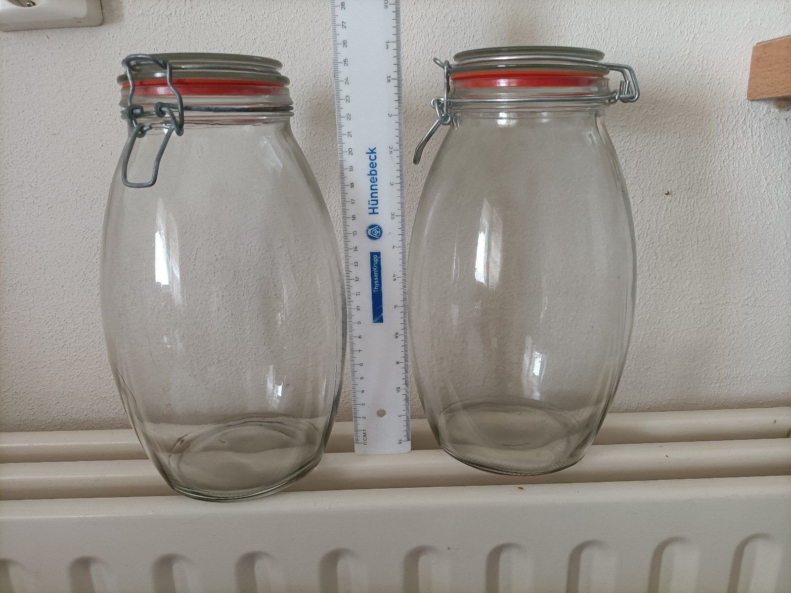 Mooie grote glazen voorraadpotten met beugelsluiting, Ophalen of Verzenden