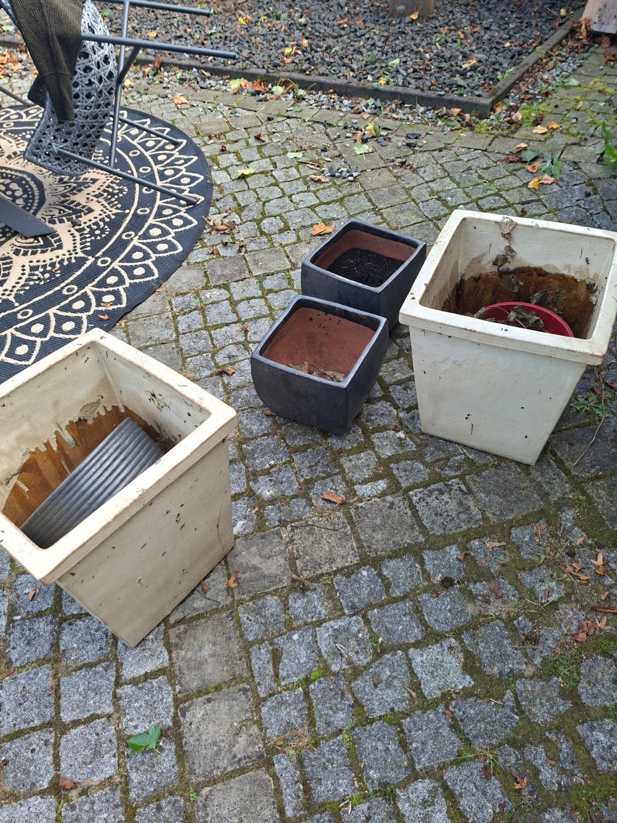 4 stenen bakken voor planten - diverse maten, Ophalen, Steen, Gebruikt, Minder dan 60 cm