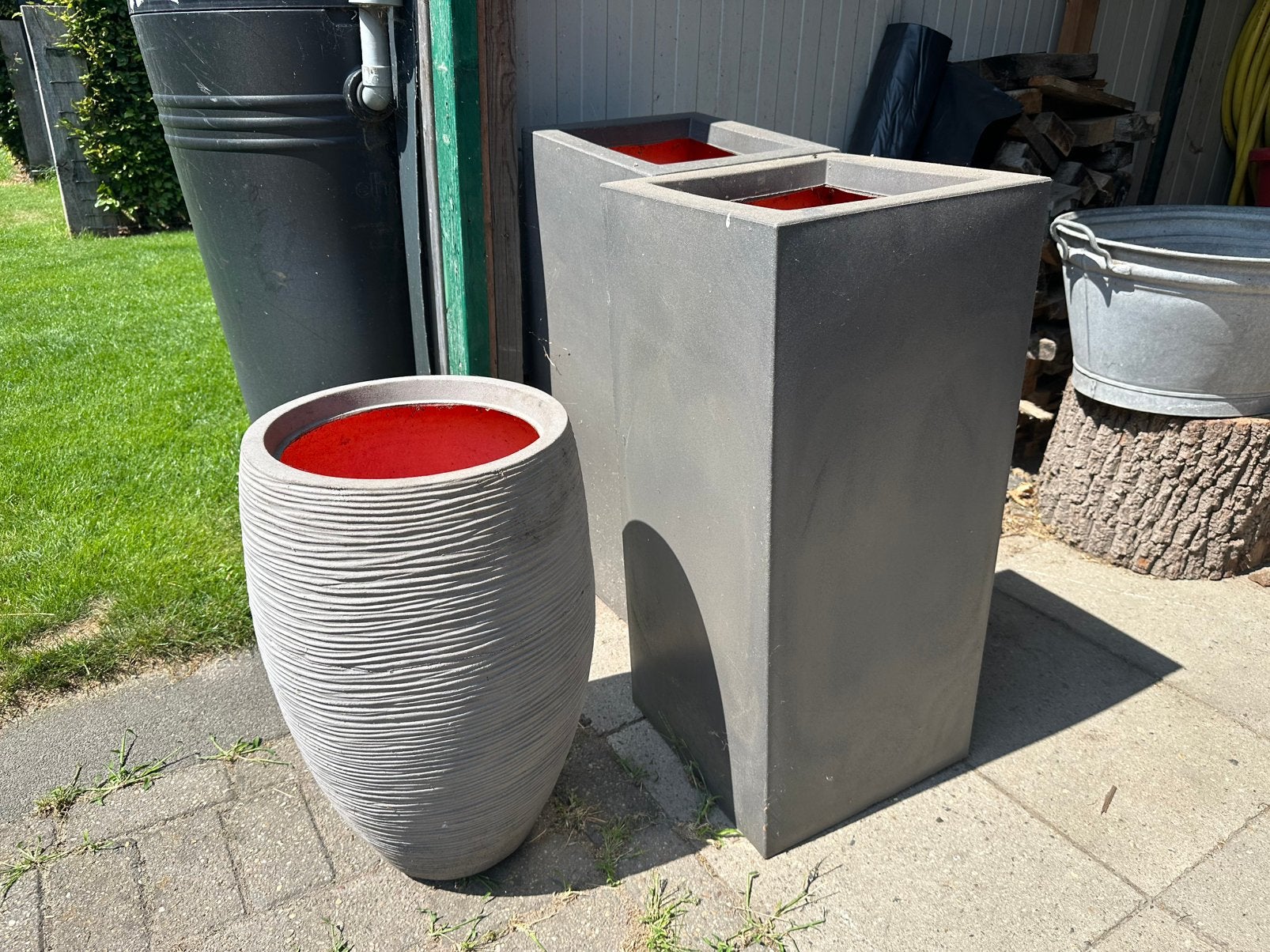 Bloempotten / plantenbakken voor buiten, Tuin en Terras, Bloembakken en Plantenbakken, Ophalen, Kunststof, Minder dan 30 cm, Rond