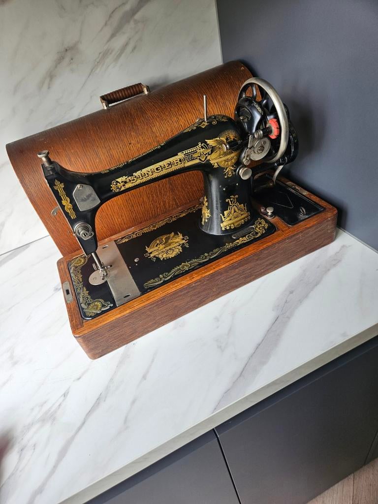 Antieke Singer Naaimachine uit 1920 - Werkend, Antiek en Kunst, Ophalen of Verzenden