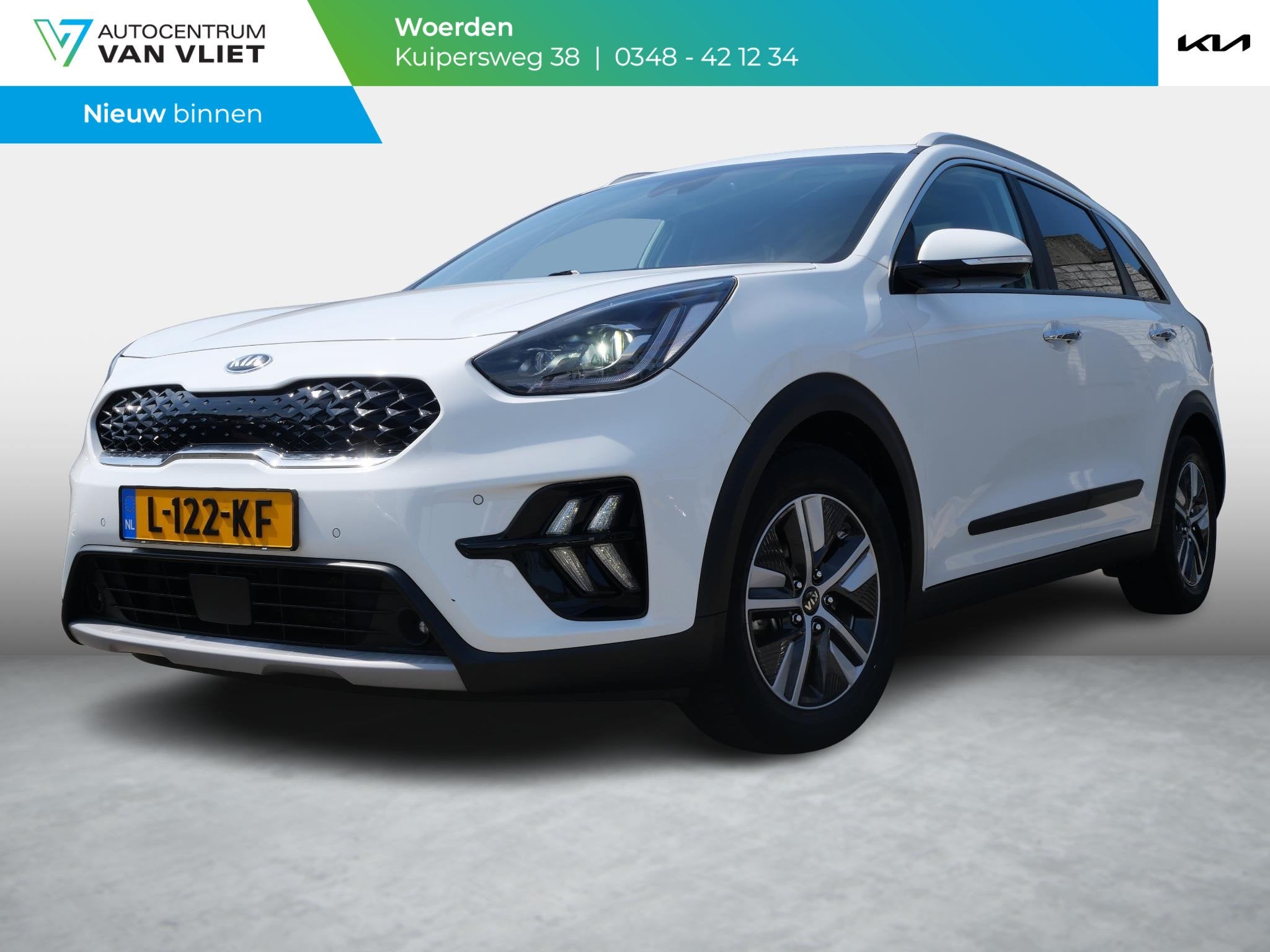 Kia Niro 1.6 GDi Hybrid ExecutiveLine | Cruise | Keyless | S, 12 maanden, Gebruikt, Euro 6, Wit