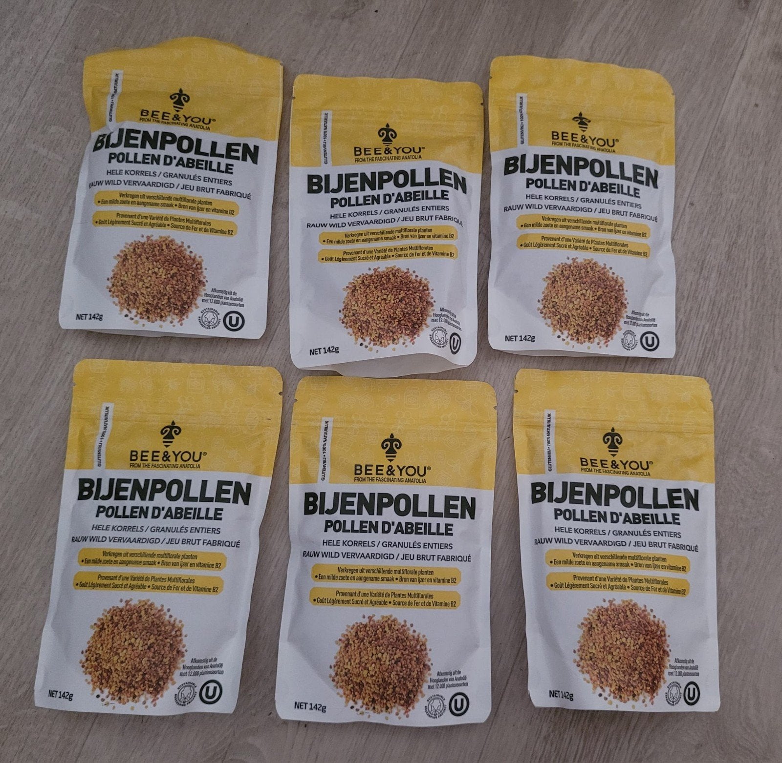 6 zakjes bijen pollen van 142 gram, Ophalen of Verzenden, Nieuw, Poeder of Drank