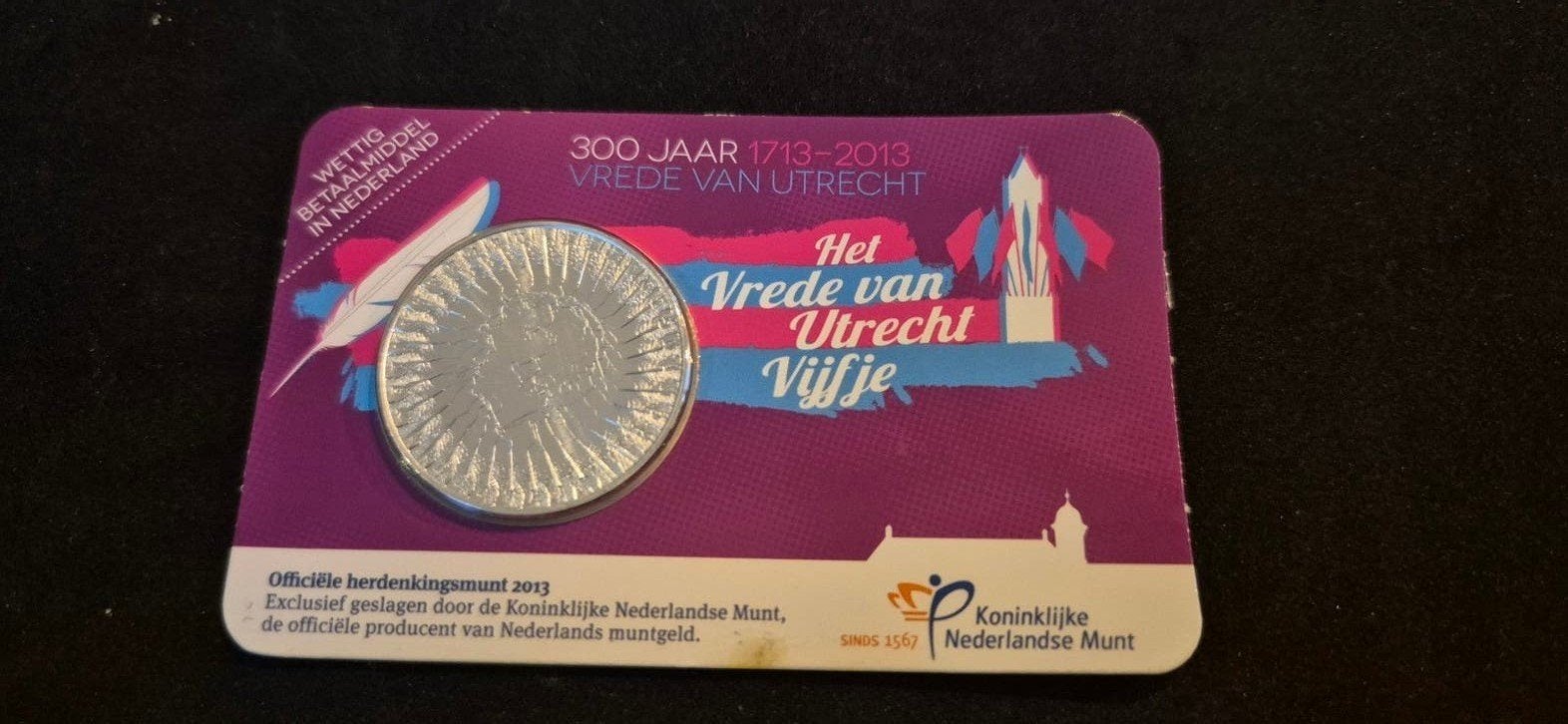 Herdenkingsmunt Vrede van Utrecht 2013, Postzegels en Munten, Munten | Nederland, Koningin Beatrix, Zilver, Losse munt, Overige waardes