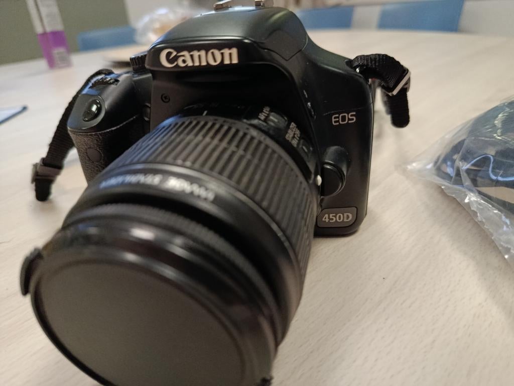 Canon EOS 450D Spiegelreflexcamera met 18-55mm lens, Gebruikt, Spiegelreflex, Canon, Ophalen of Verzenden