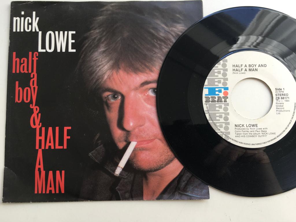 S142J N Lowe Half boy half a man/ Awesome HOL84 €2, 7 inch, Ophalen of Verzenden, Pop, Single