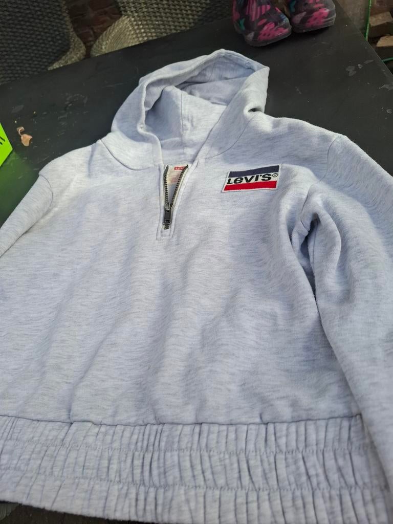 Levi's Cropped Hoodie Grijs - Maat 164 (16A), Ophalen of Verzenden, Maat 34 (XS) of kleiner, Grijs, Gedragen