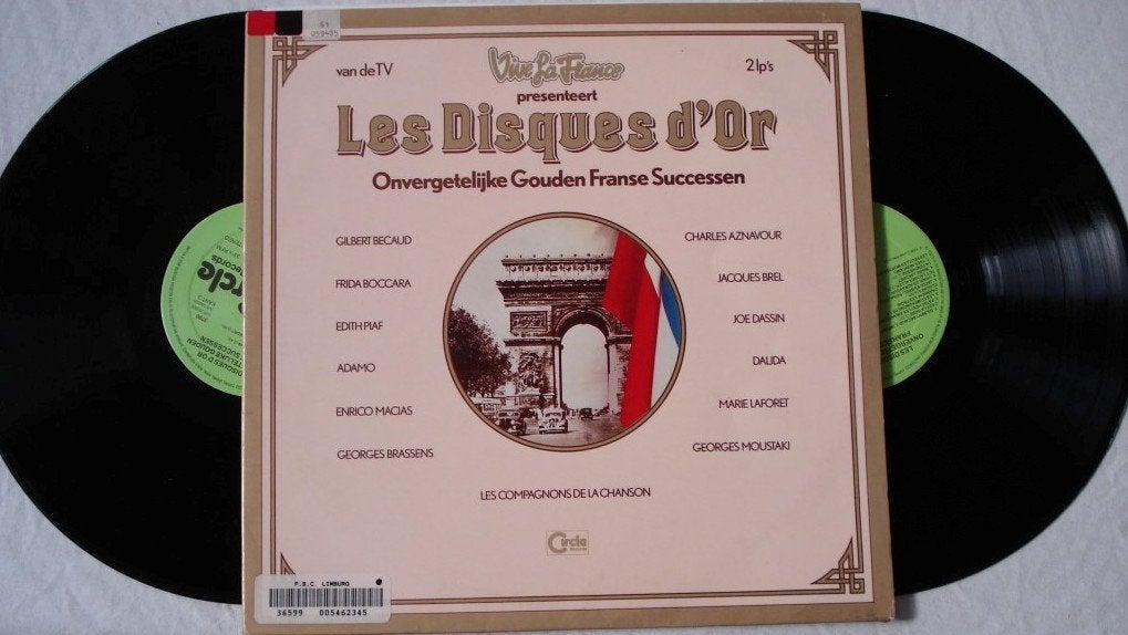 Les Disques d'Or - Onvergetelijke gouden franse successen, Gebruikt, Ophalen of Verzenden, 12 inch, Gatefold hoes