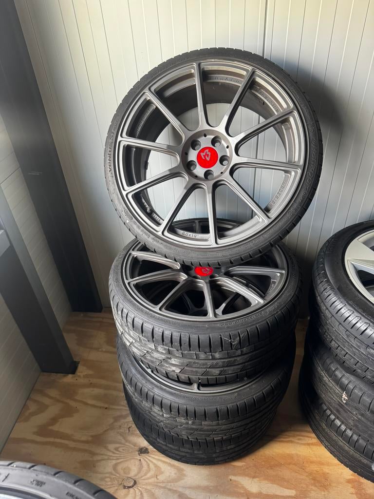 19” MBdesign mat grijs Forged velgen 5x100 met banden, Auto-onderdelen, Banden en Velgen, 215 mm, Banden en Velgen, Nieuw, Personenwagen