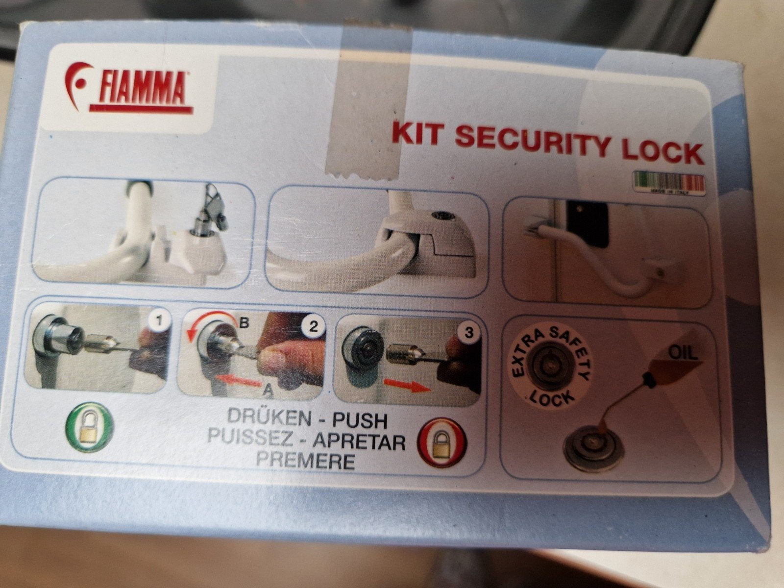 Fiamma Kit Security Lock voor camper of caravan, Ophalen of Verzenden, Nieuw