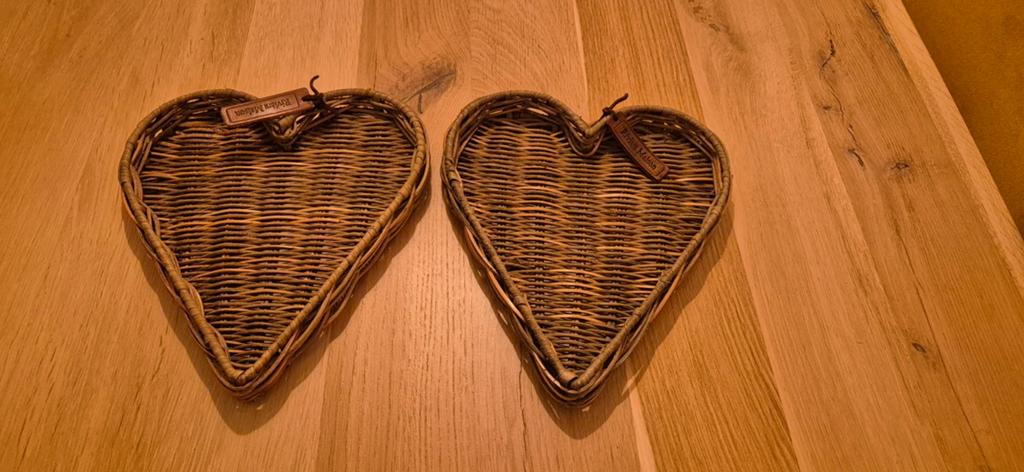 2 Rivièra Maison Rieten Heart Mini Tray, Ophalen of Verzenden, Zo goed als nieuw