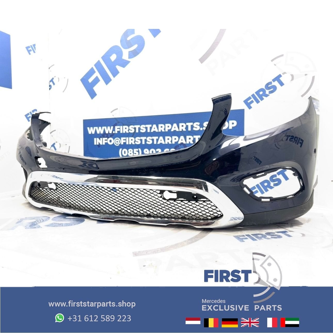 W253 VOORBUMPER ZWART WIT GRIJS GLC PRE-FACELIFT BUMPER orig, Gebruikt, -, Voor, Ophalen of Verzenden