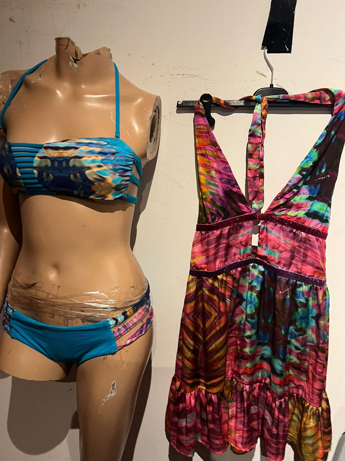 MISS BIKINI DE LUXE bikini en jurk L Zgan origineel, F, Blauw, R, C