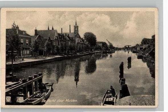 Muiden 3 mooie kaarten jaren 50 waarvan 2 gelopen, Ophalen of Verzenden, 1940 tot 1960, Gelopen, Noord-Holland