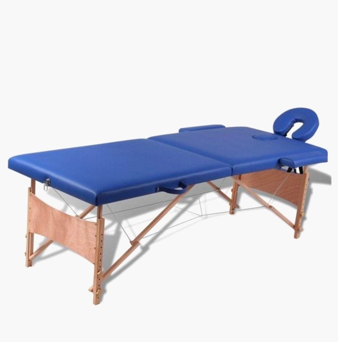 Tweedehands Massagetafel - Blauw, Opvouwbaar, Sport en Fitness, Ophalen, Gebruikt, Massagetafel