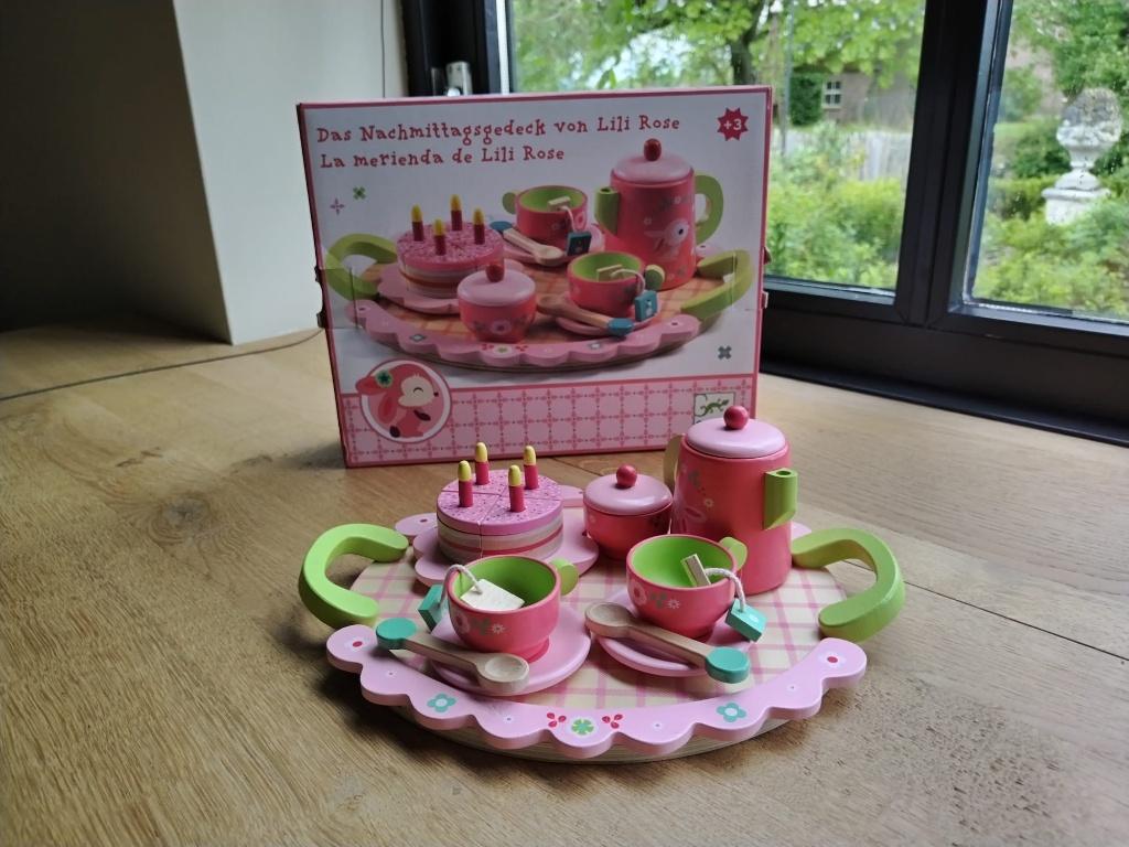 djeco houten theeservies lily rose, Ophalen, Gebruikt, Overige typen