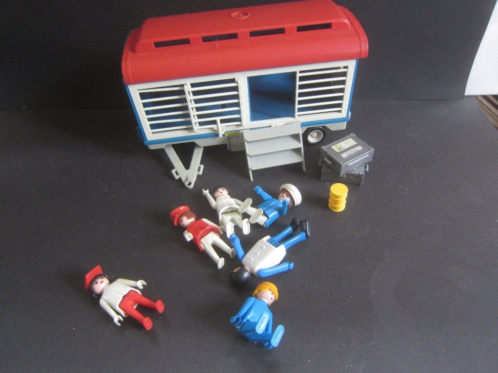 playmobil CIRCUS VEEWAGEN, met varia aan poppetjes 3520, Losse onderdelen, Voertuig, Ophalen of Verzenden, Zo goed als nieuw