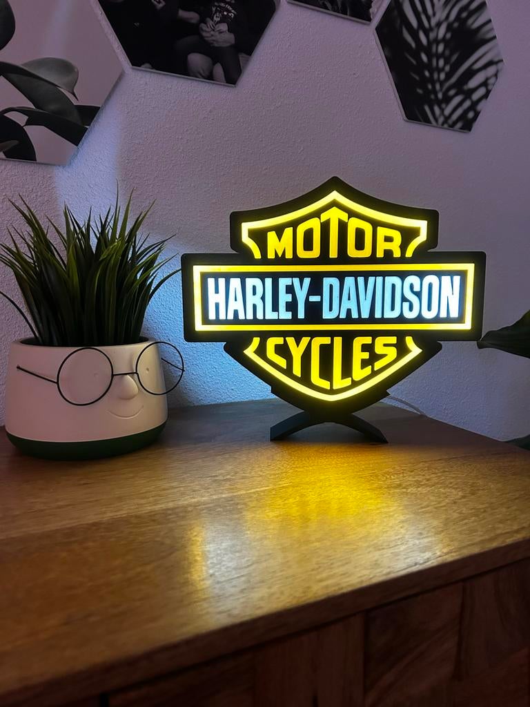 Harley Davidson Lightbox - Uniek Decoratiestuk, Zelf, Nieuw, Zelf, Zelf