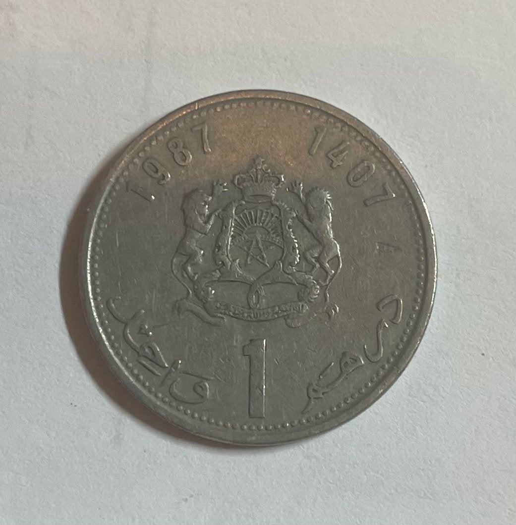 1 dirham Marokko 1987, Ophalen of Verzenden, Overige landen