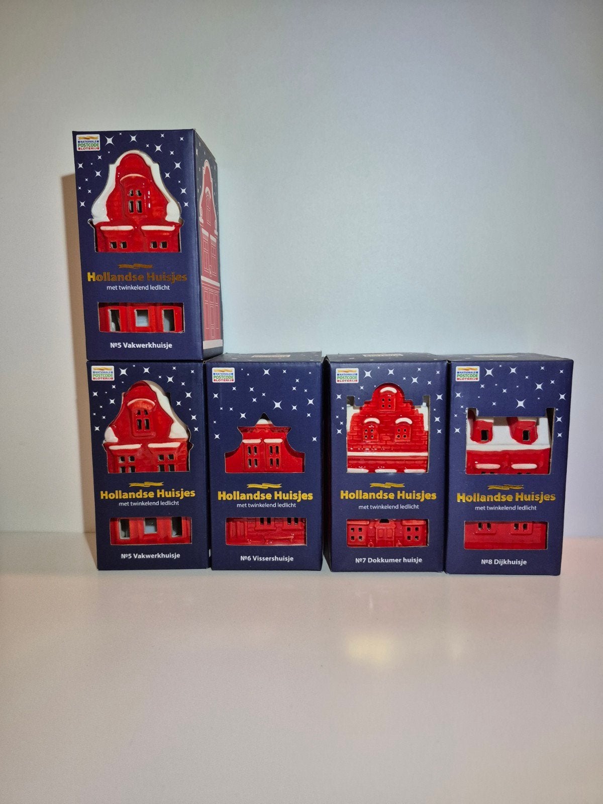 Postcode lotterij huisjes 5t/m8 (Nieuw!), Diversen, Kerst, Nieuw, Ophalen of Verzenden