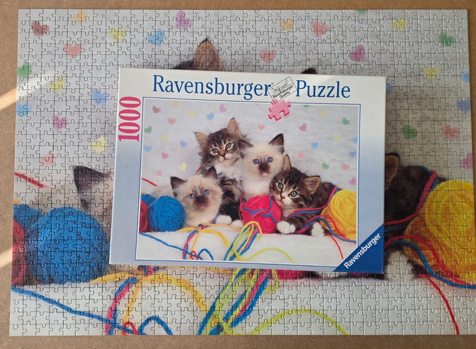 Ravensburger Legpuzzel Poezen 1000 stukjes, Ophalen of Verzenden, 500 t/m 1500 stukjes, Gebruikt, Legpuzzel