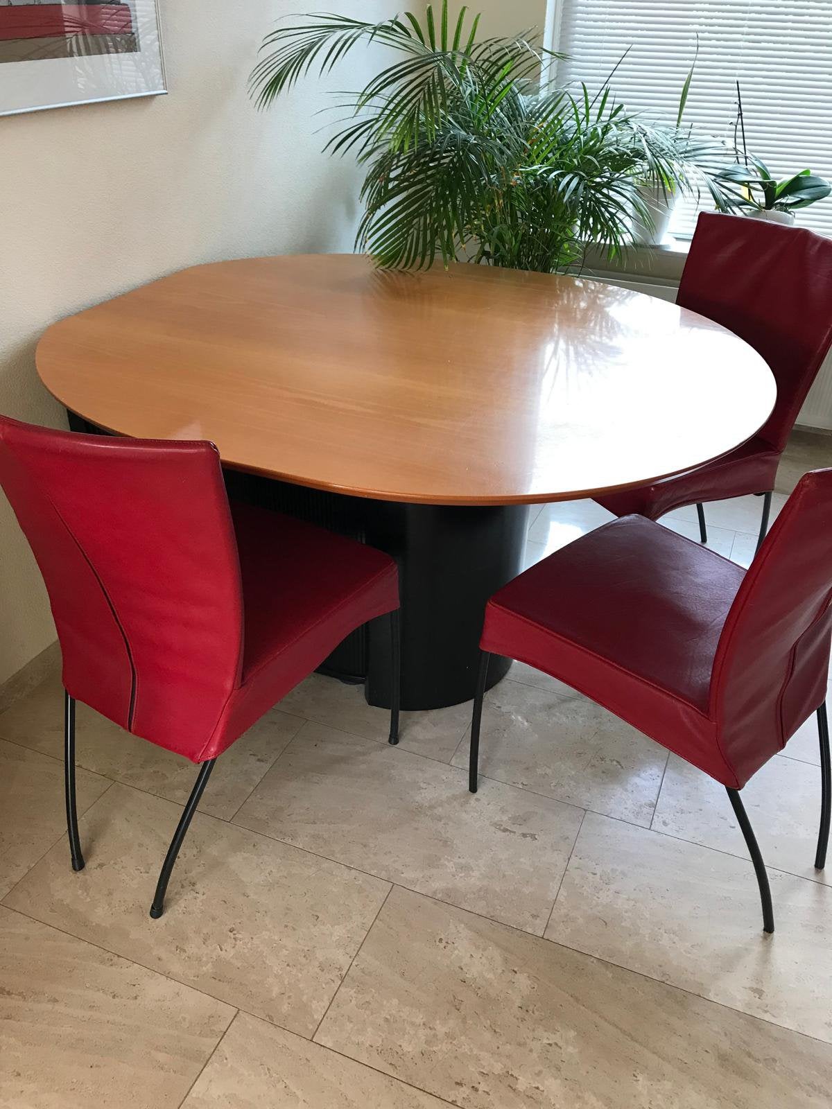 Leolux design eettafel 4 personen, Huis en Inrichting, Tafels | Eettafels, Ophalen, Gebruikt, 100 tot 150 cm, Design