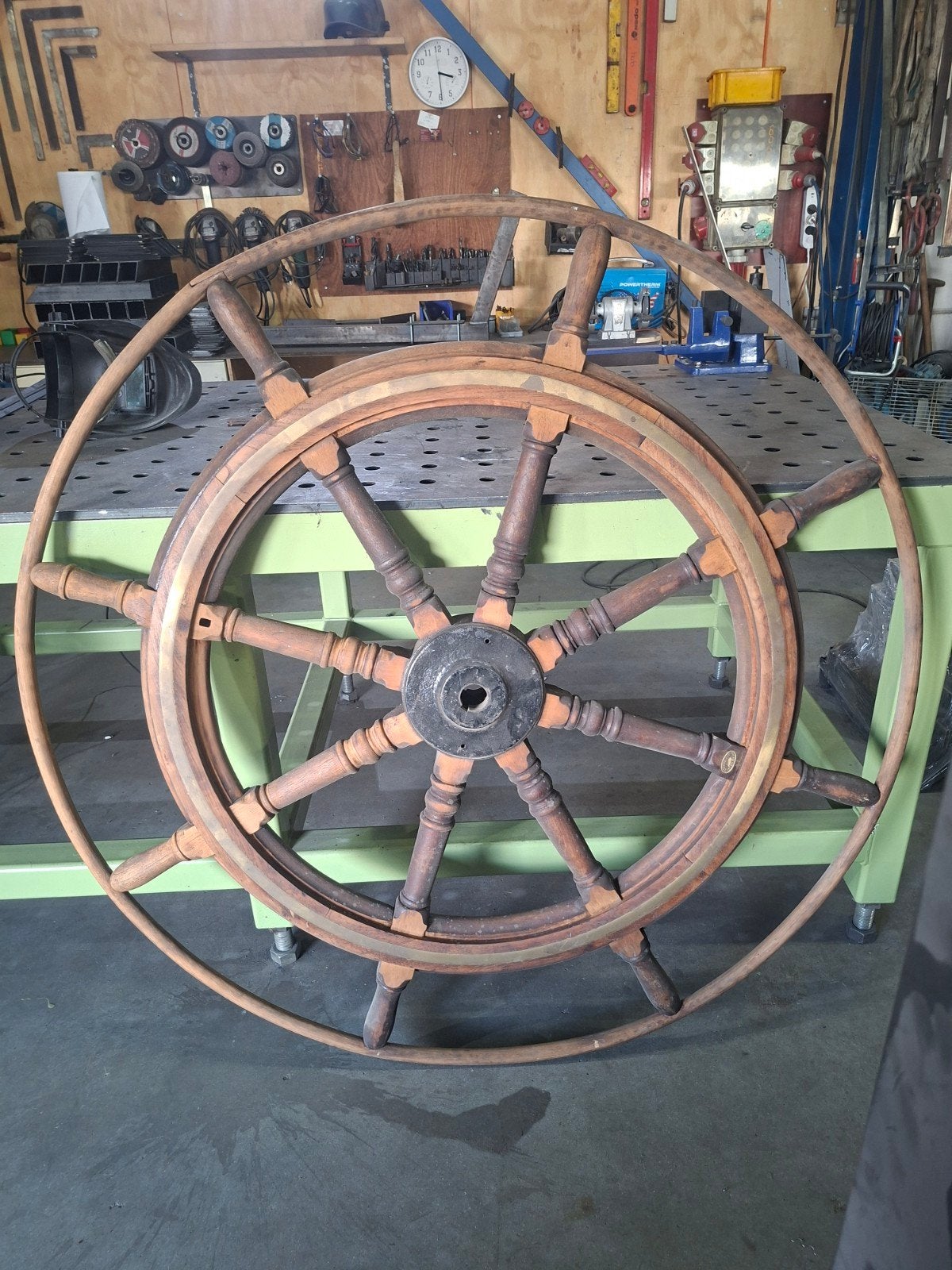 Scheepswiel stuurrad stuur wiel stuur rad J.Koetse en zn, Ophalen