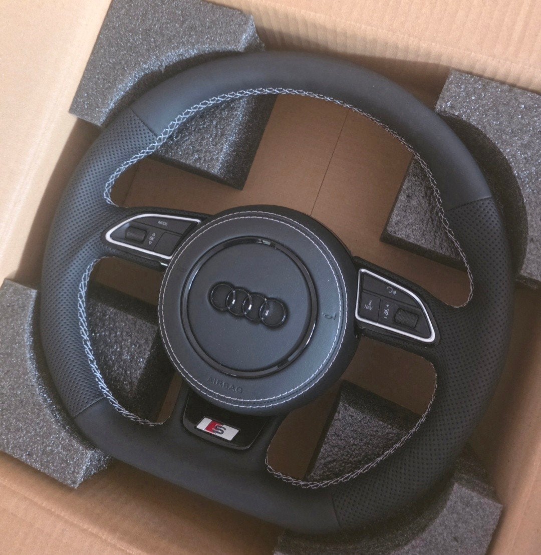 Audi Sport Stuurwiel met Verwarming - A3/A6/A7/A8/Q3/Q5/Q7, Auto-onderdelen, Ophalen of Verzenden, Gebruikt, Audi
