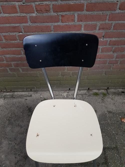stoel vintage jaren 60 zwart, Ophalen of Verzenden