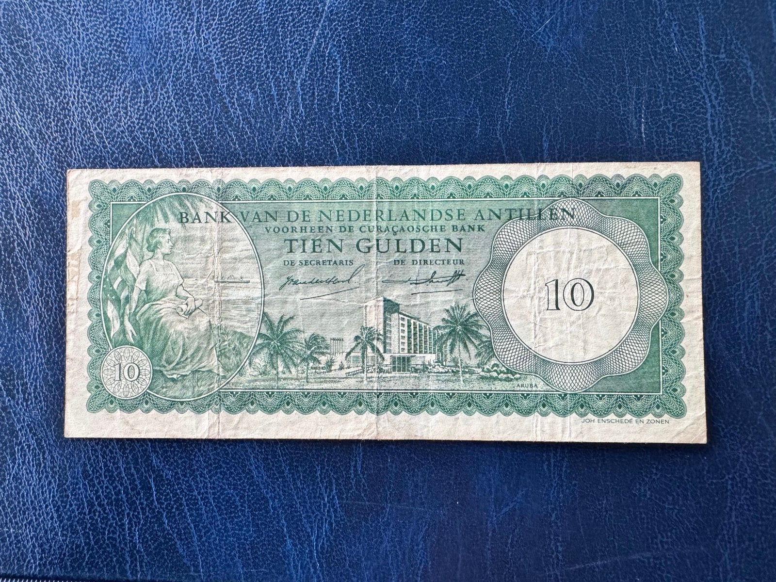 10 Gulden Bankbiljet Nederlandse Antillen 1962, Postzegels en Munten, Bankbiljetten | Nederland, Ophalen of Verzenden, 10 gulden
