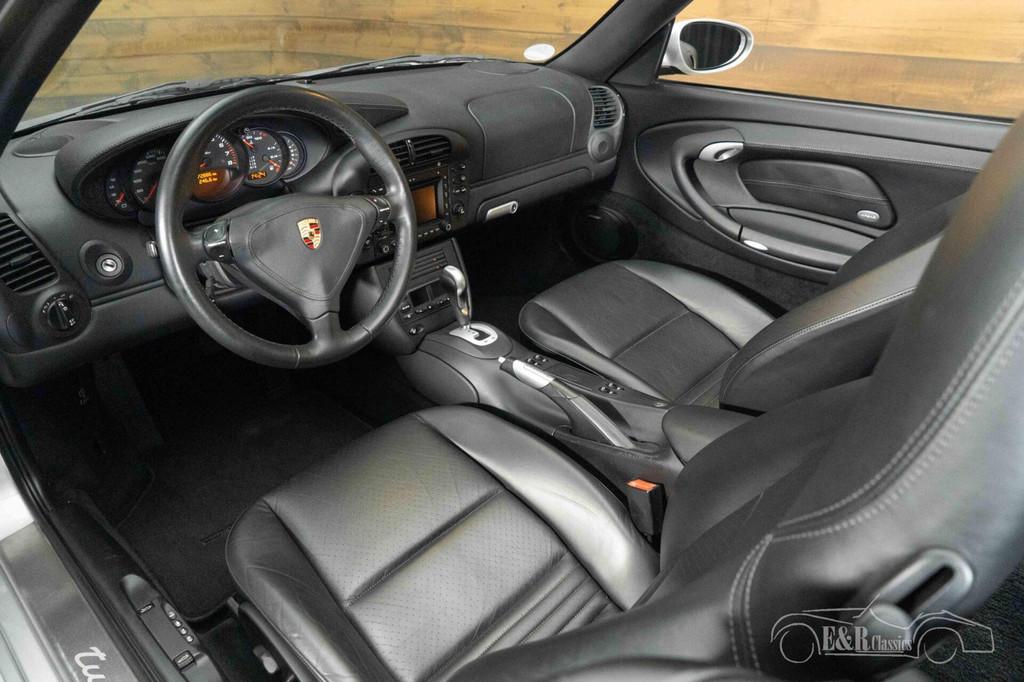 Porsche 911 Turbo Cabriolet | 2004, Auto's, Zwart, Cabriolet, Leder, Bedrijf