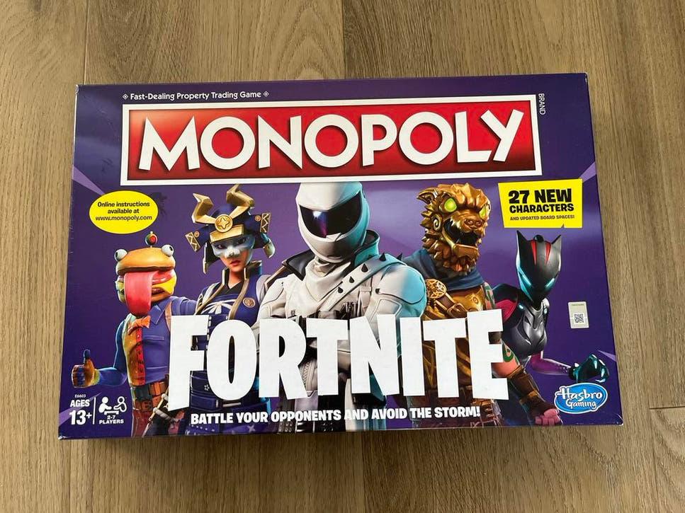 Monopoly Fortnite Editie - Strategisch Bordspel, Drie of vier spelers, Ophalen, Gebruikt